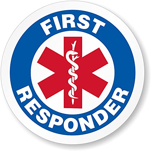SmartSign CPR עזרה ראשונה - חבילה של חפיסה של 5 תוויות כובע קשות | מעגל רטרו-רפלקטיבי, 2